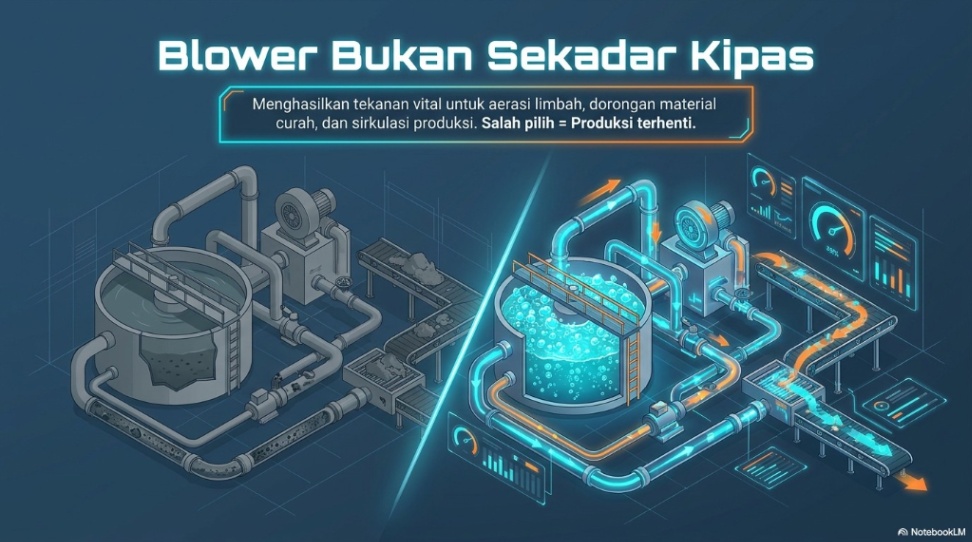blower industri dan penting di lingkungan pabrik