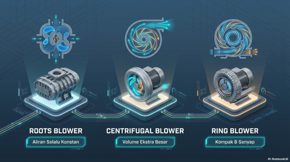 jenis blower yang digunakan di industri
