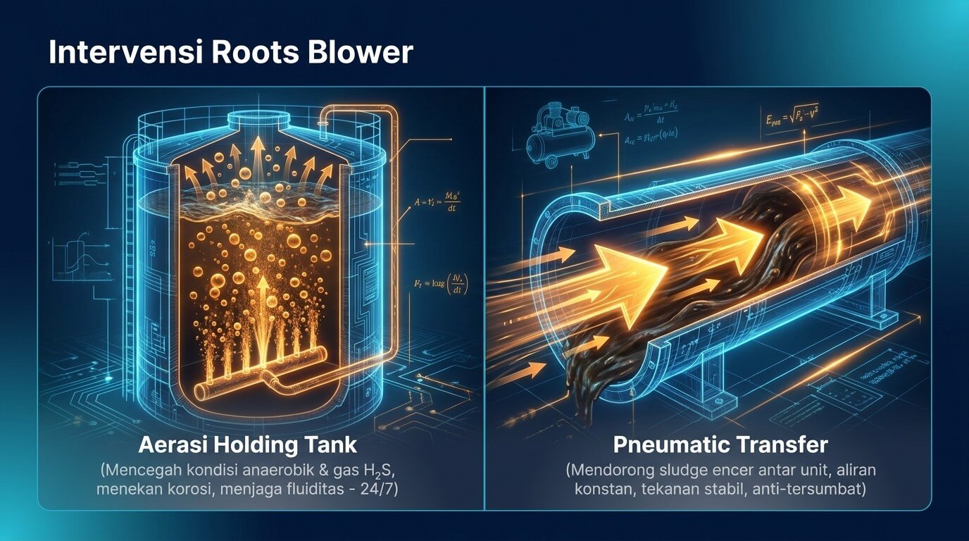 Sludge IPAL - peran roots blower